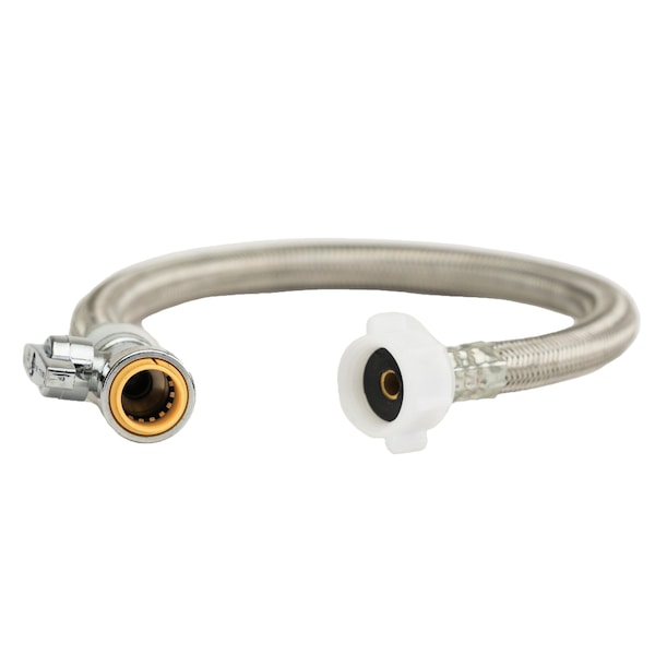Quickfitting 1/2in Push-to-Connect Straight Valve x 7/8in Ballcock x 18in Length Toilet Connector Hose LF755SR - main